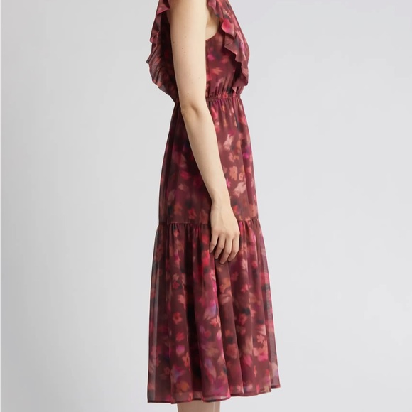 Steve Madden Anna Floral Mock Neck Midi Dress - Picture 2 of 7